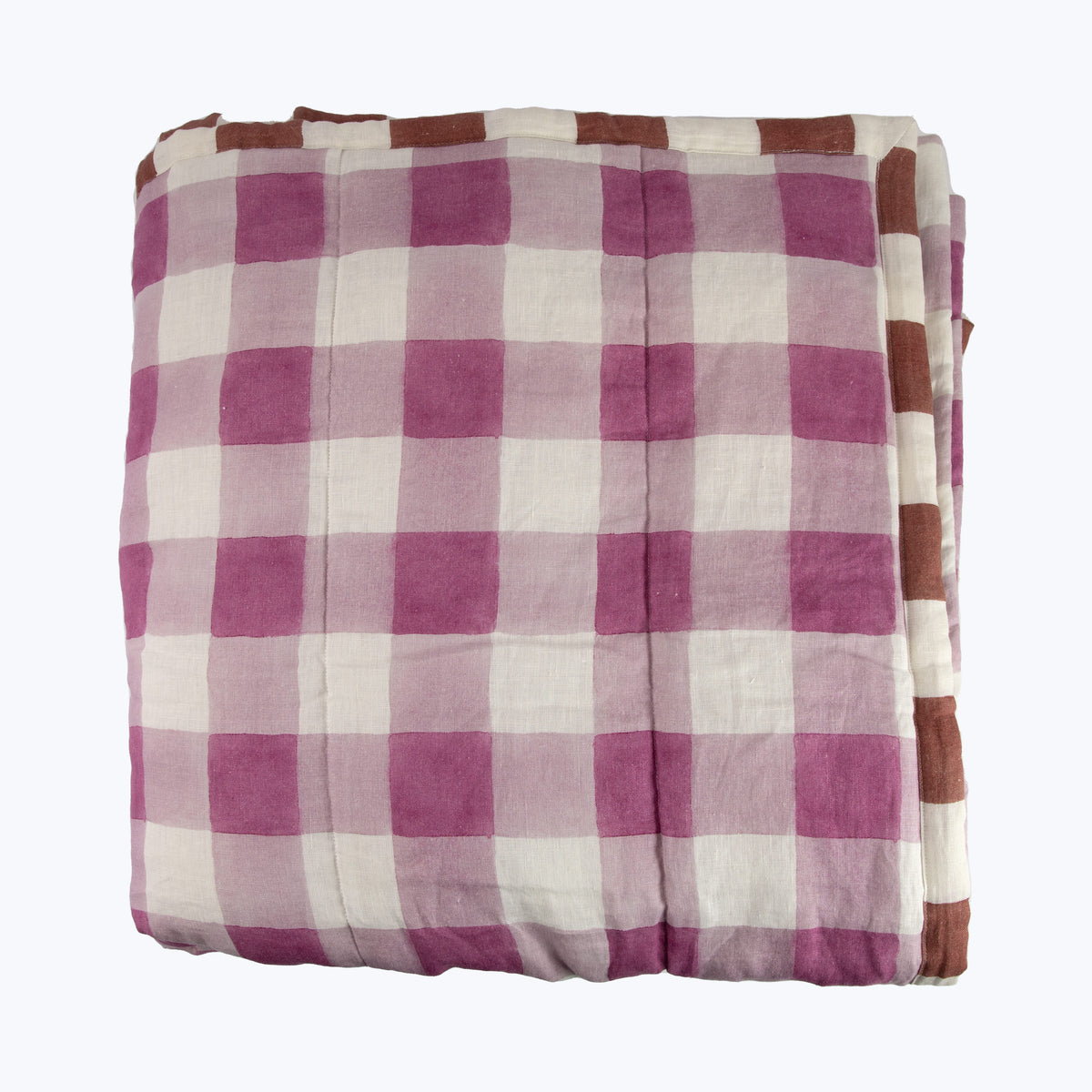 Blossom Plaid Linen Quilt