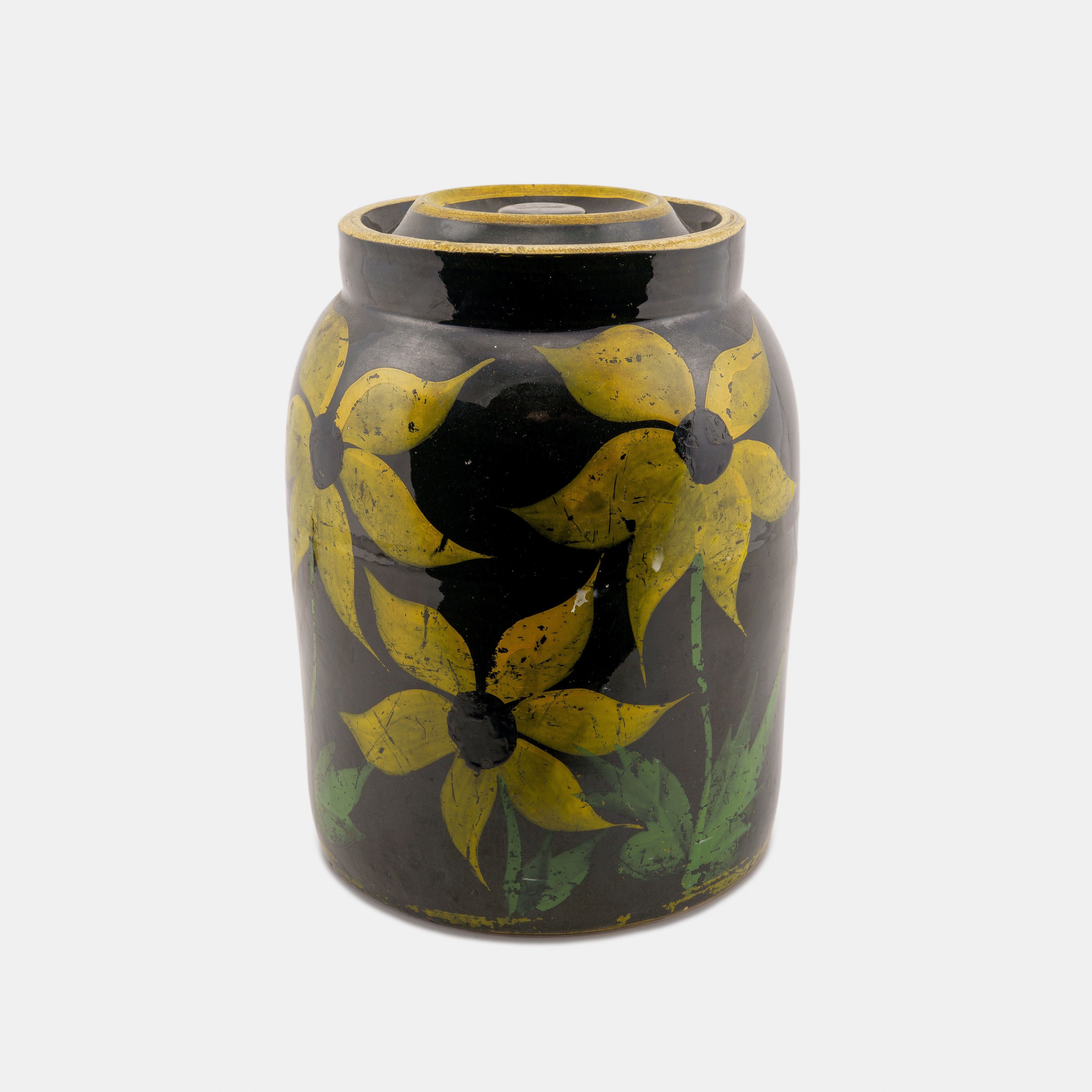 Vintage Crock with Rudbeckia Motif