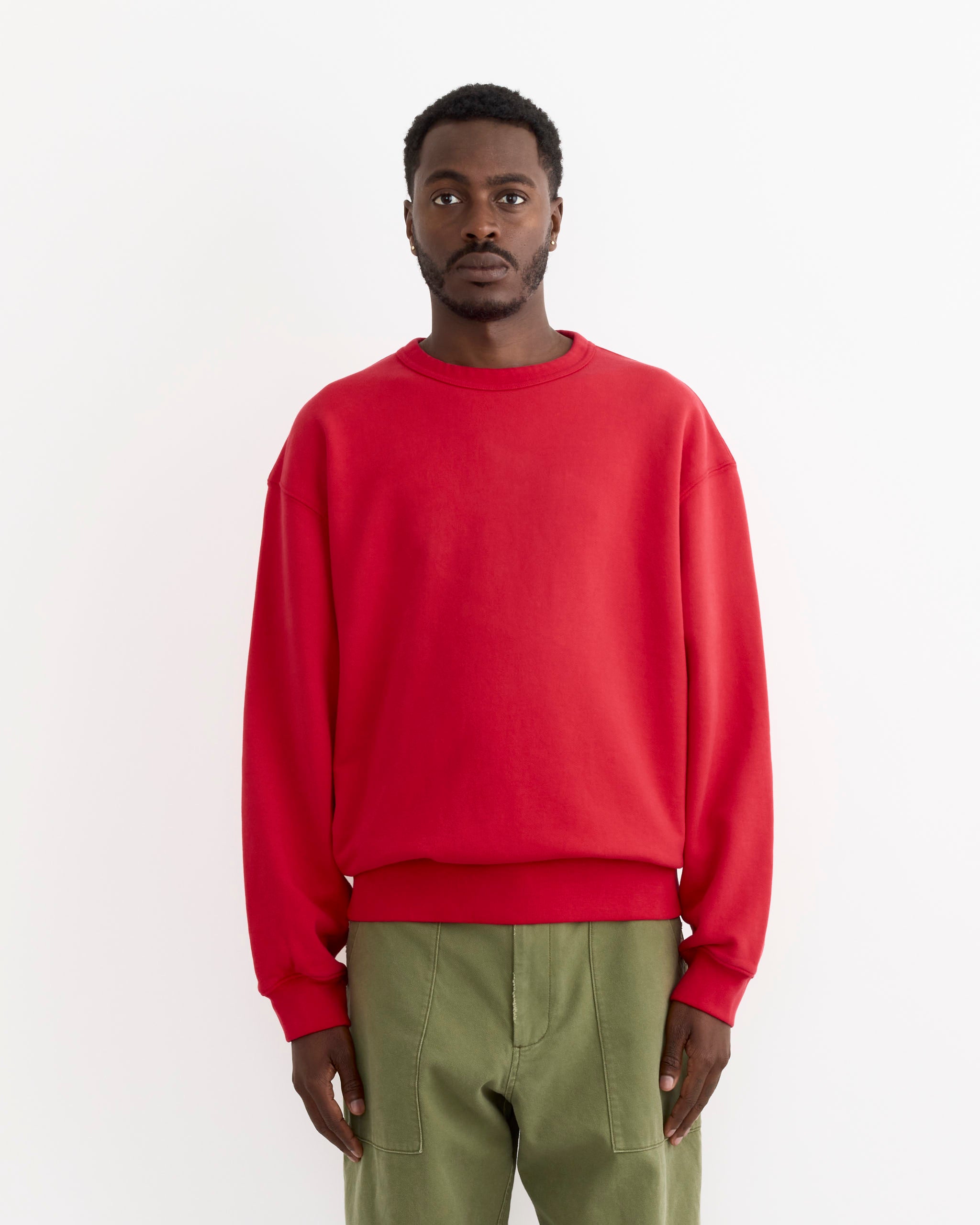 Dolphy Crew in 22oz French Terry Red