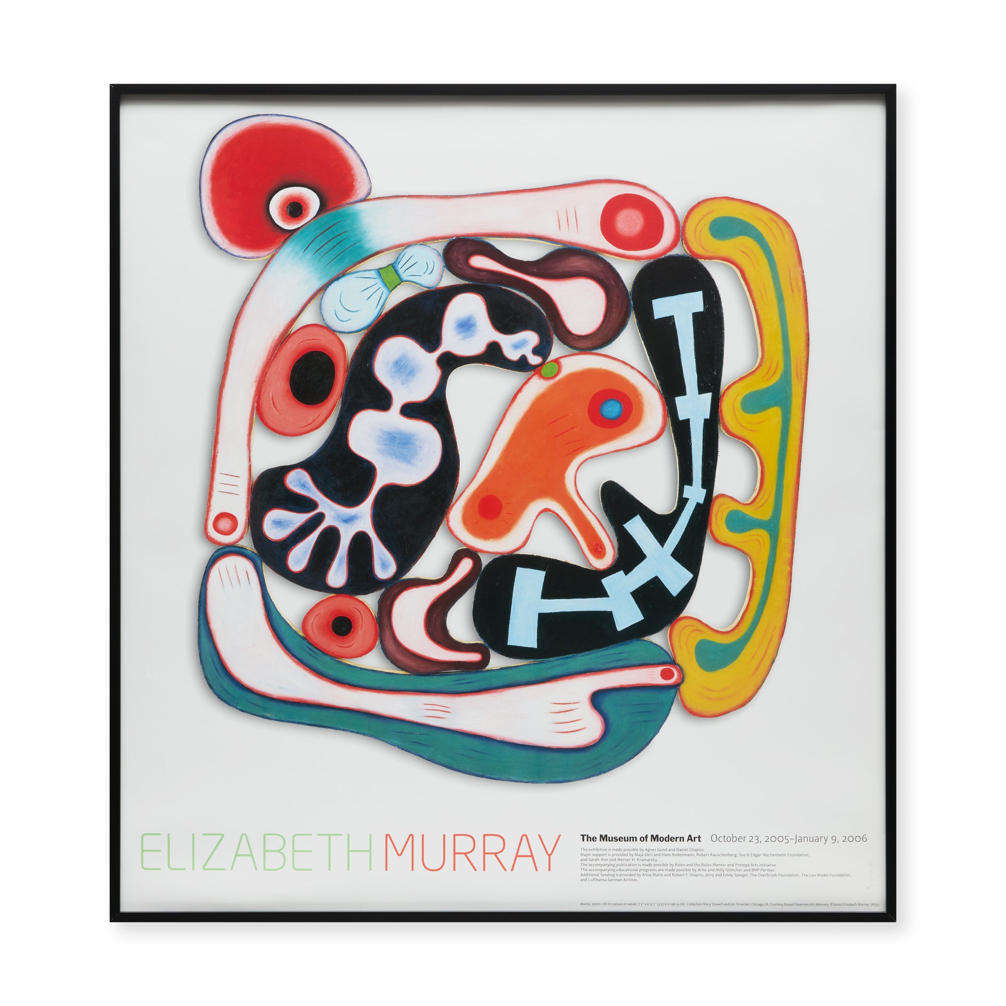 Elizabeth Murray Bowtie Framed Exhibition Poster