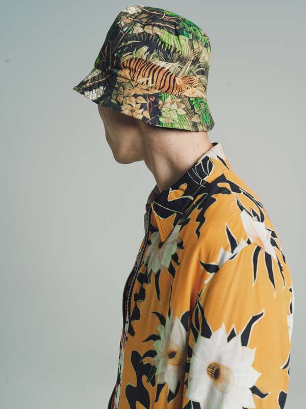 Endless Joy In The Forest Bucket Hat - Lush Gold/Green Jungle on Garmentory
