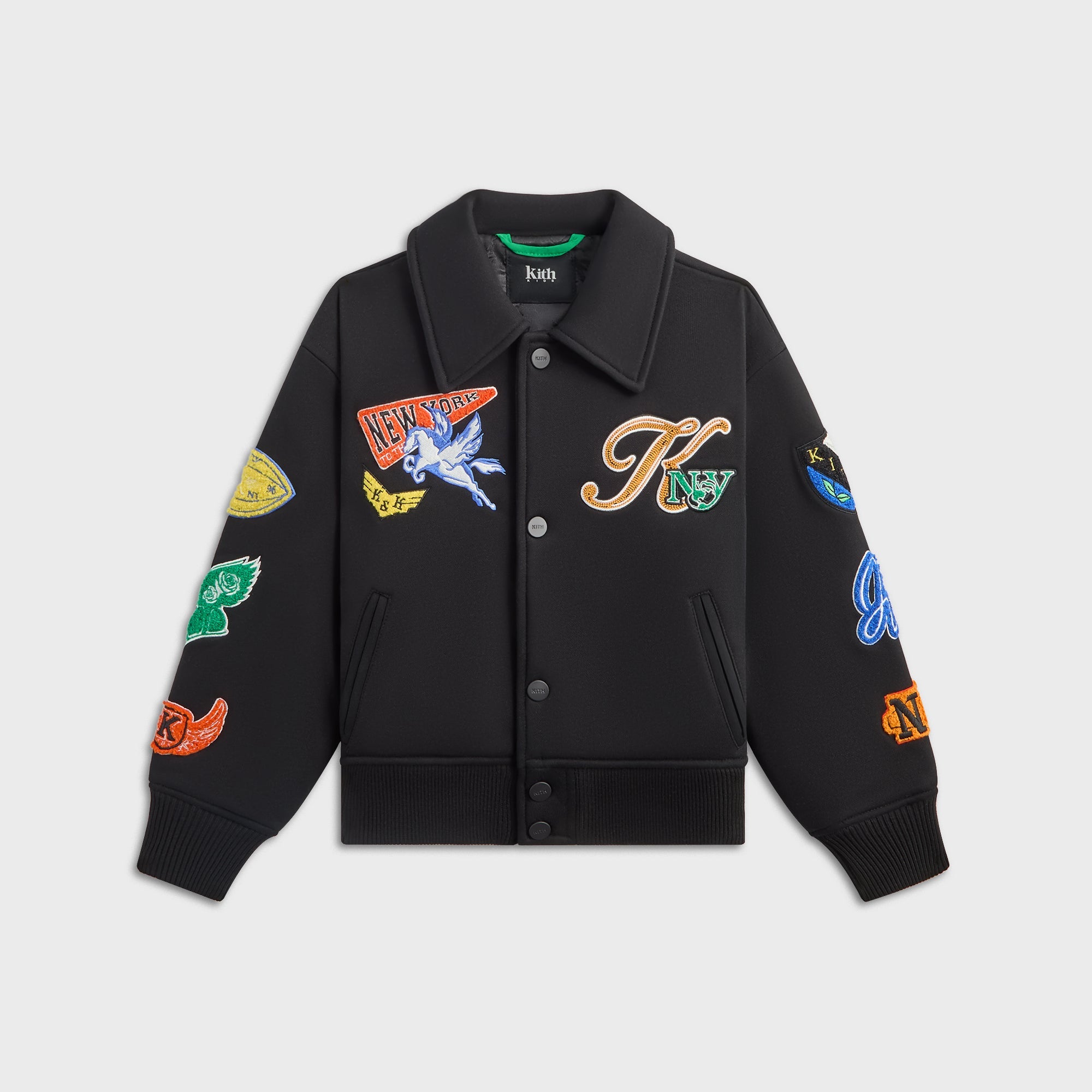 Kith Kids NY to The World Varsity Coaches Jacket - Black