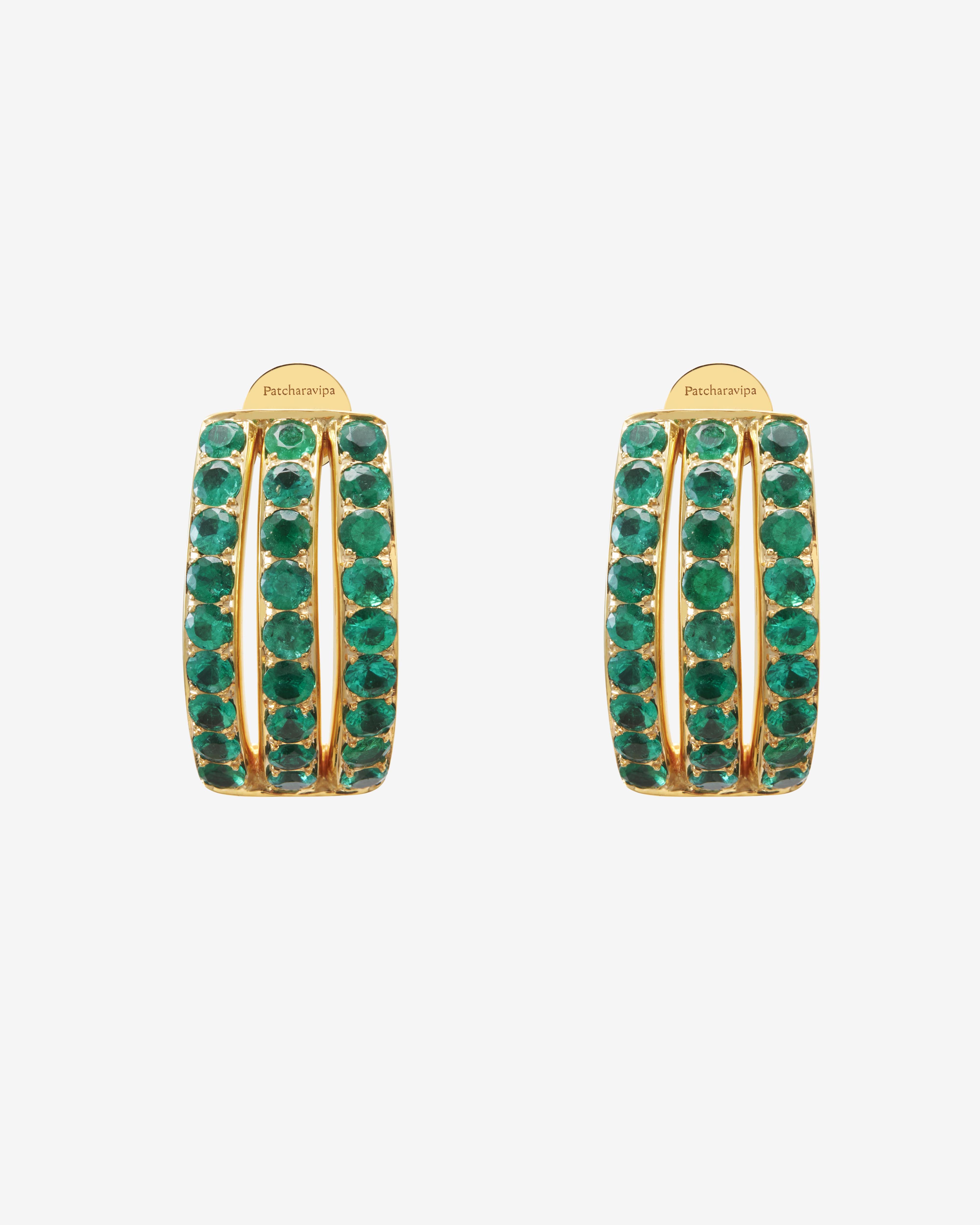 Patcharavipa: Women's Bean Earrings (Yellow Gold) | DSMNY E-SHOP