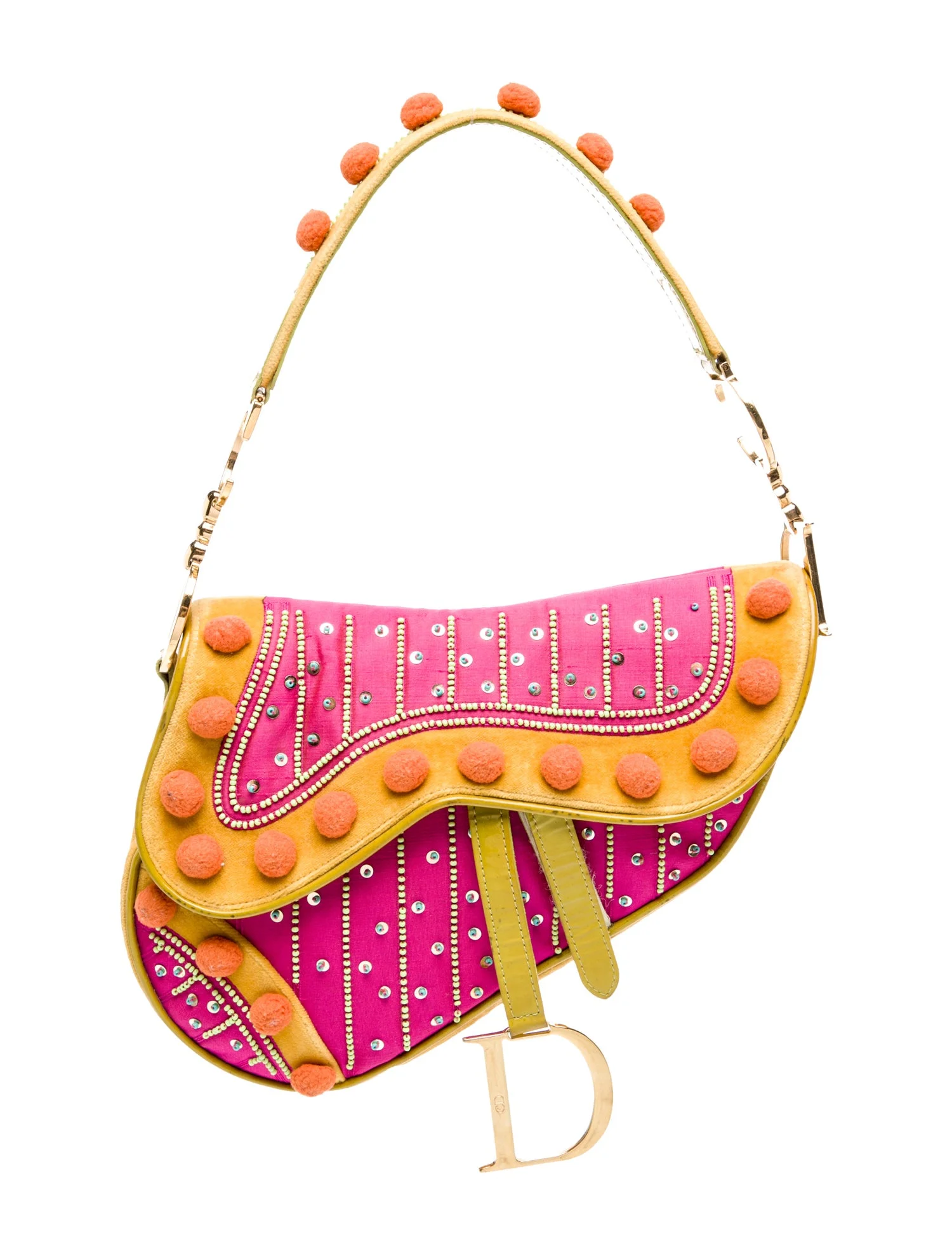 Satin Saddle Broderie Indienne Vintage