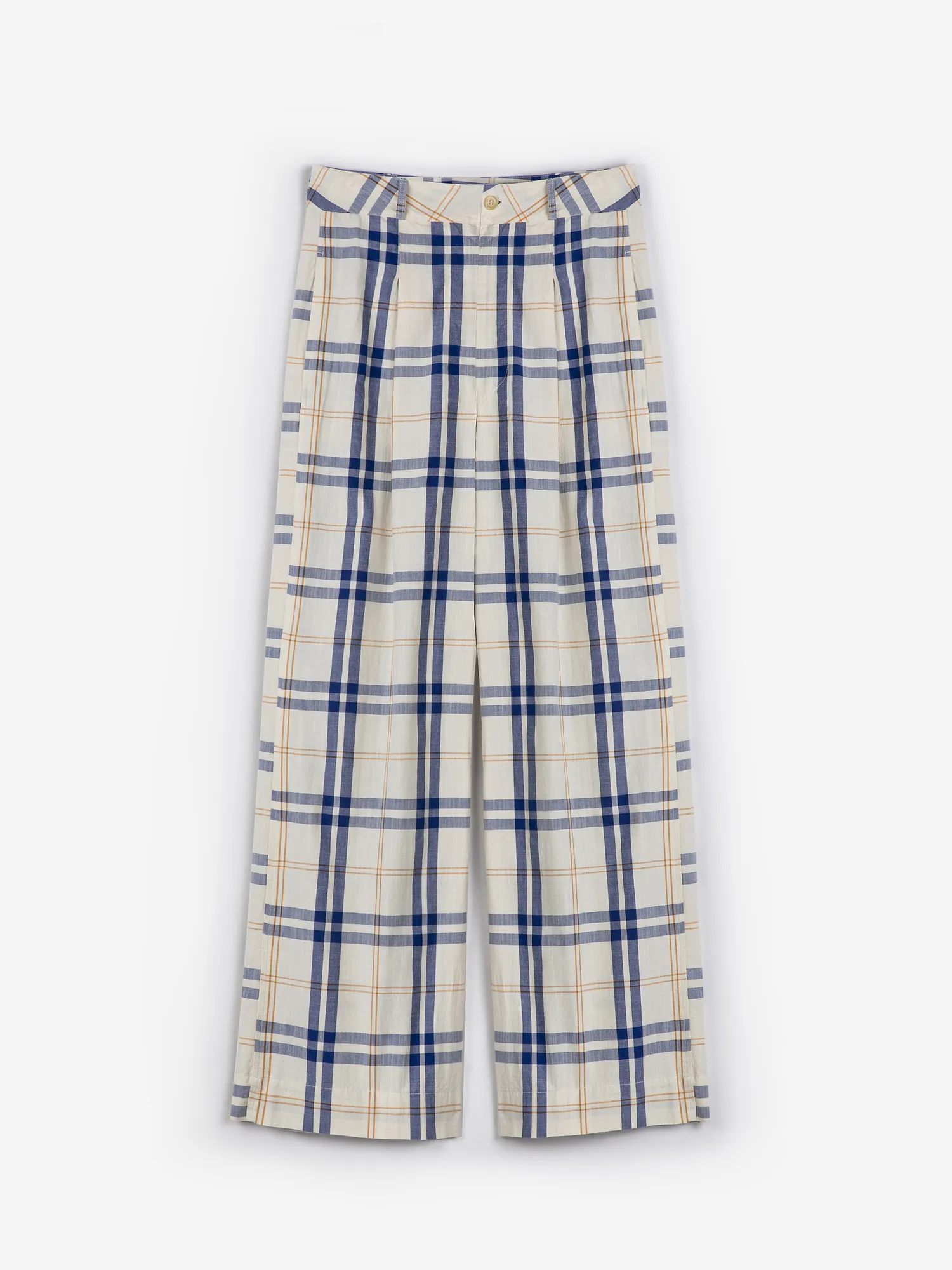 Fun Tartan twill wide leg pants | Bobo Choses for Woman