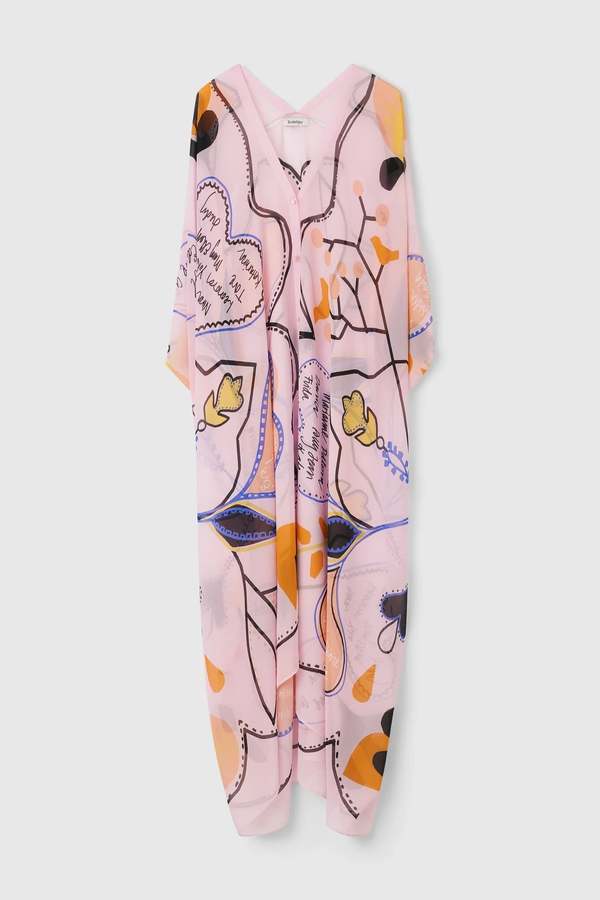 Rodebjer Agave Love Letter Caftan - Clouds Pink on Garmentory