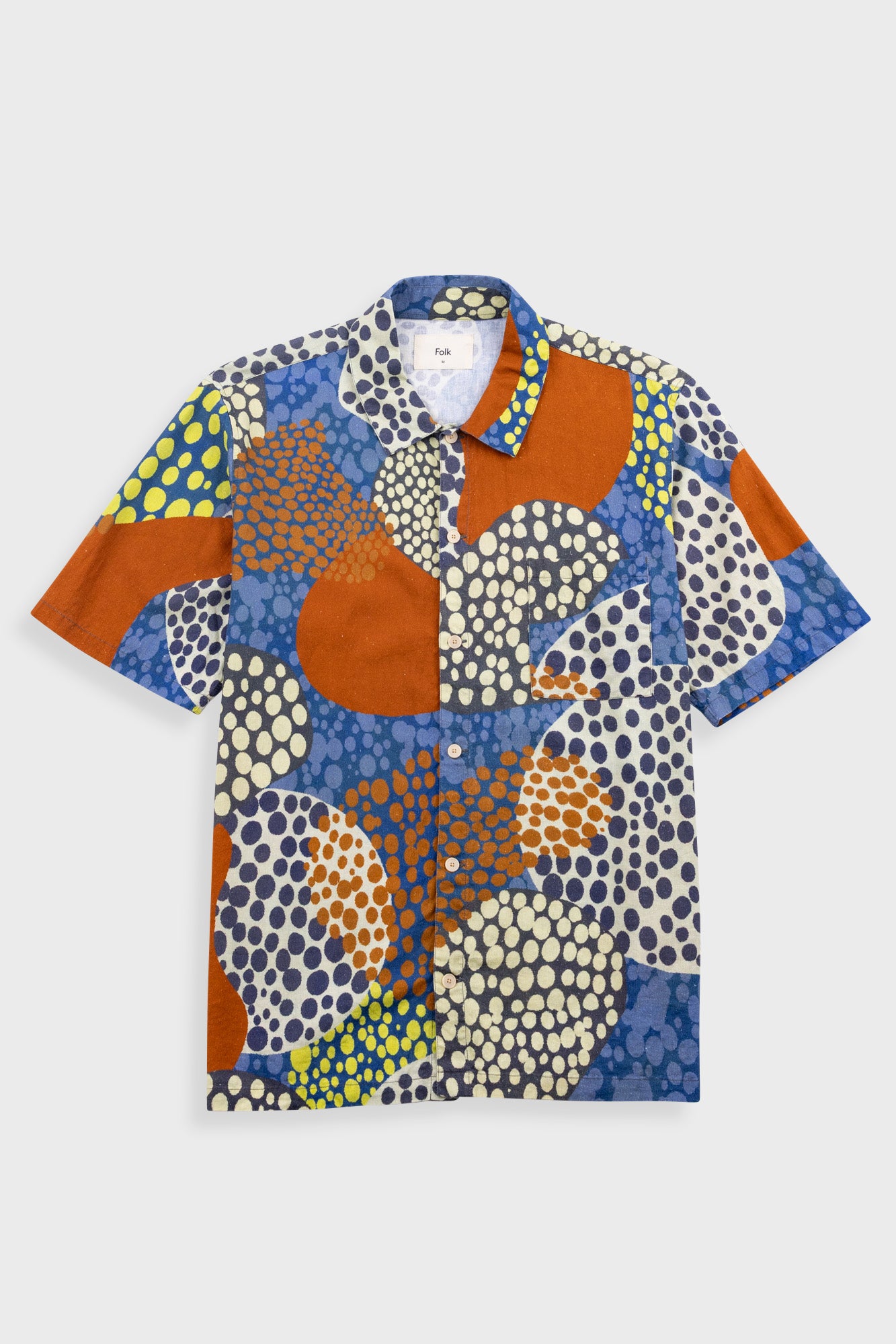 Folk Gabe Shirt - Dot Print Red Multi