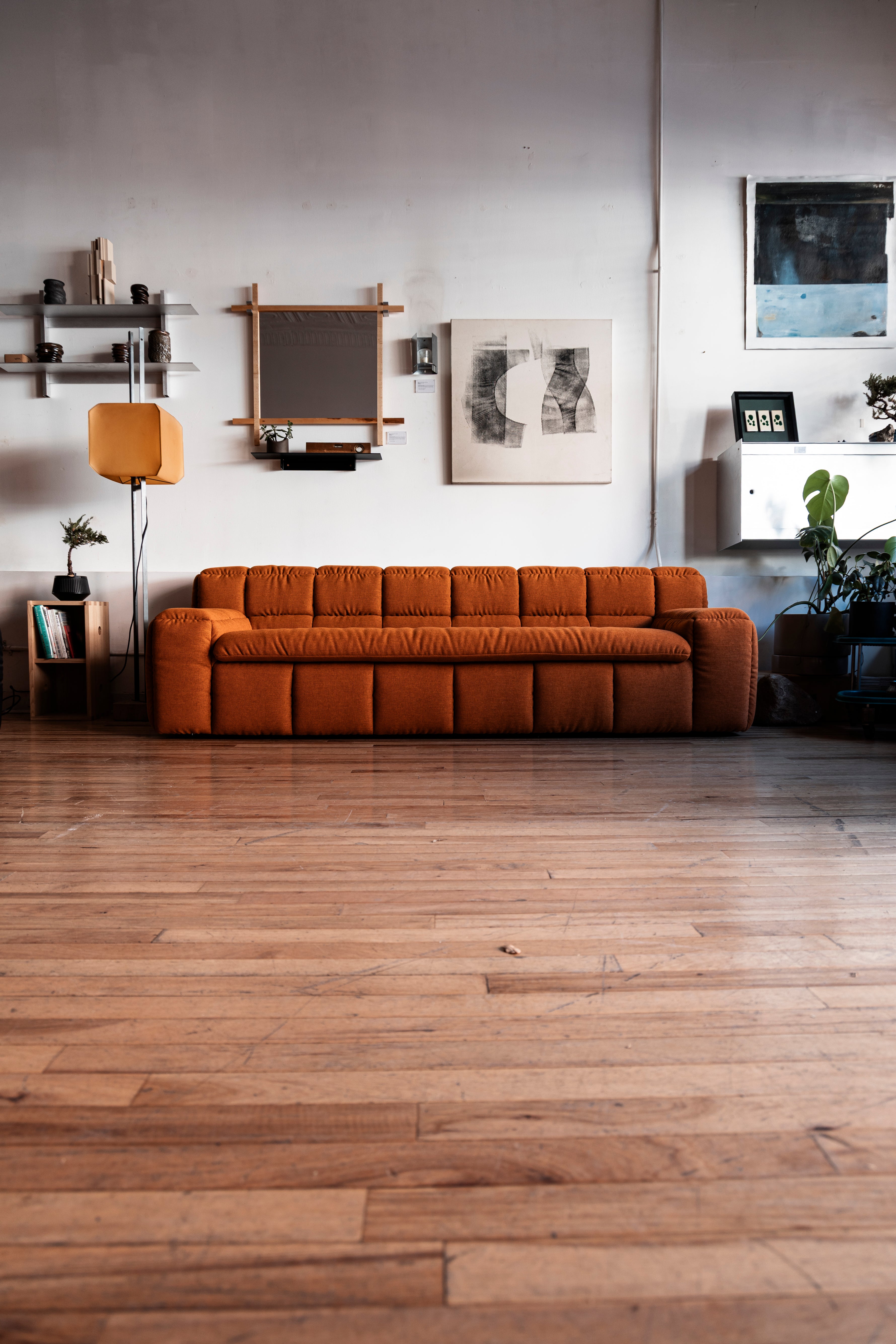 3-Seater ZE SOFA BY LICHEN NYC FOR KARIMOKU (RUST)
