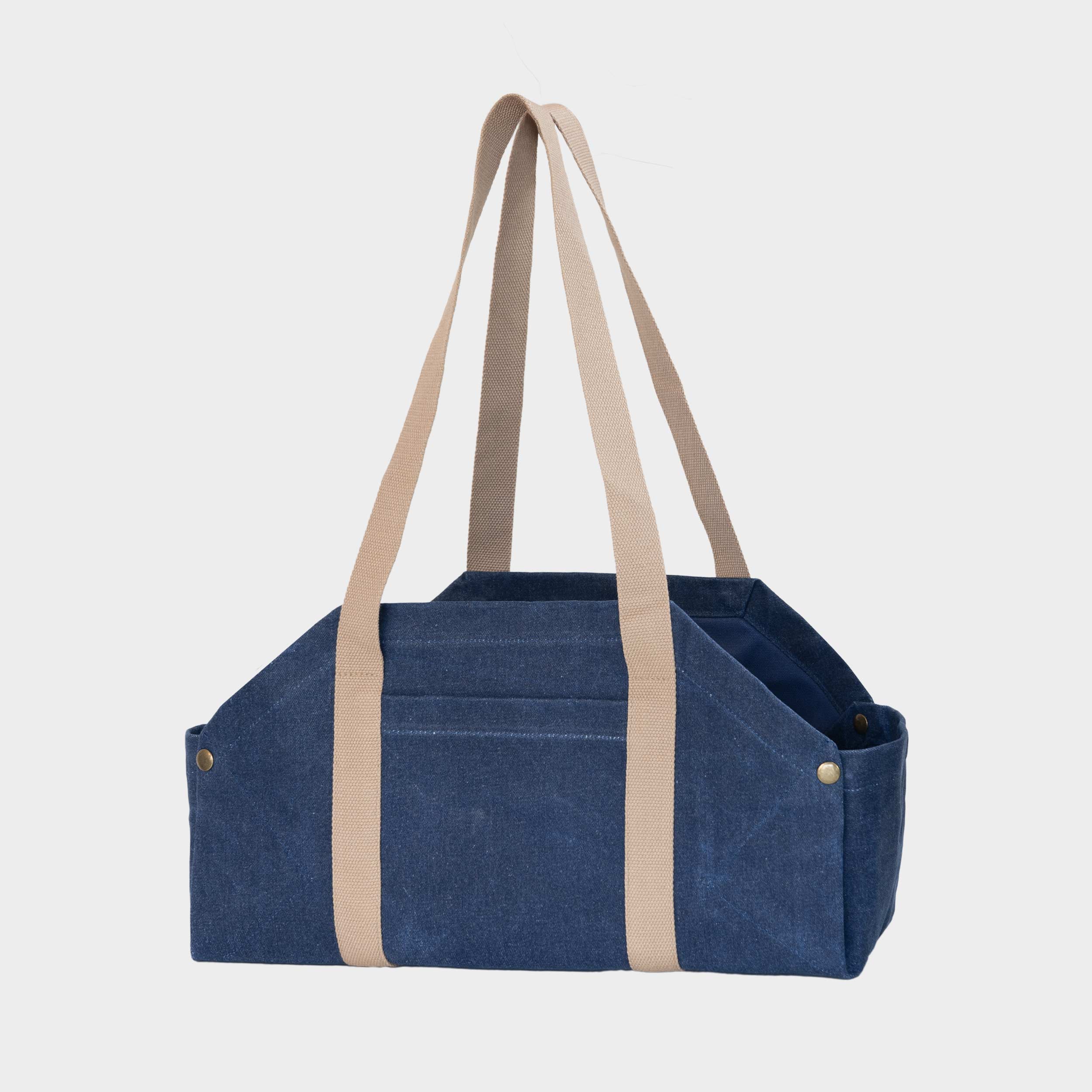 Gardenheir Waxed Canvas Origami Harvesting Trug/Tote in Navy