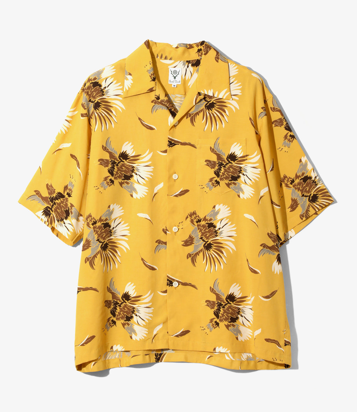 S/S Open Collar Shirt - Yellow - Eagle