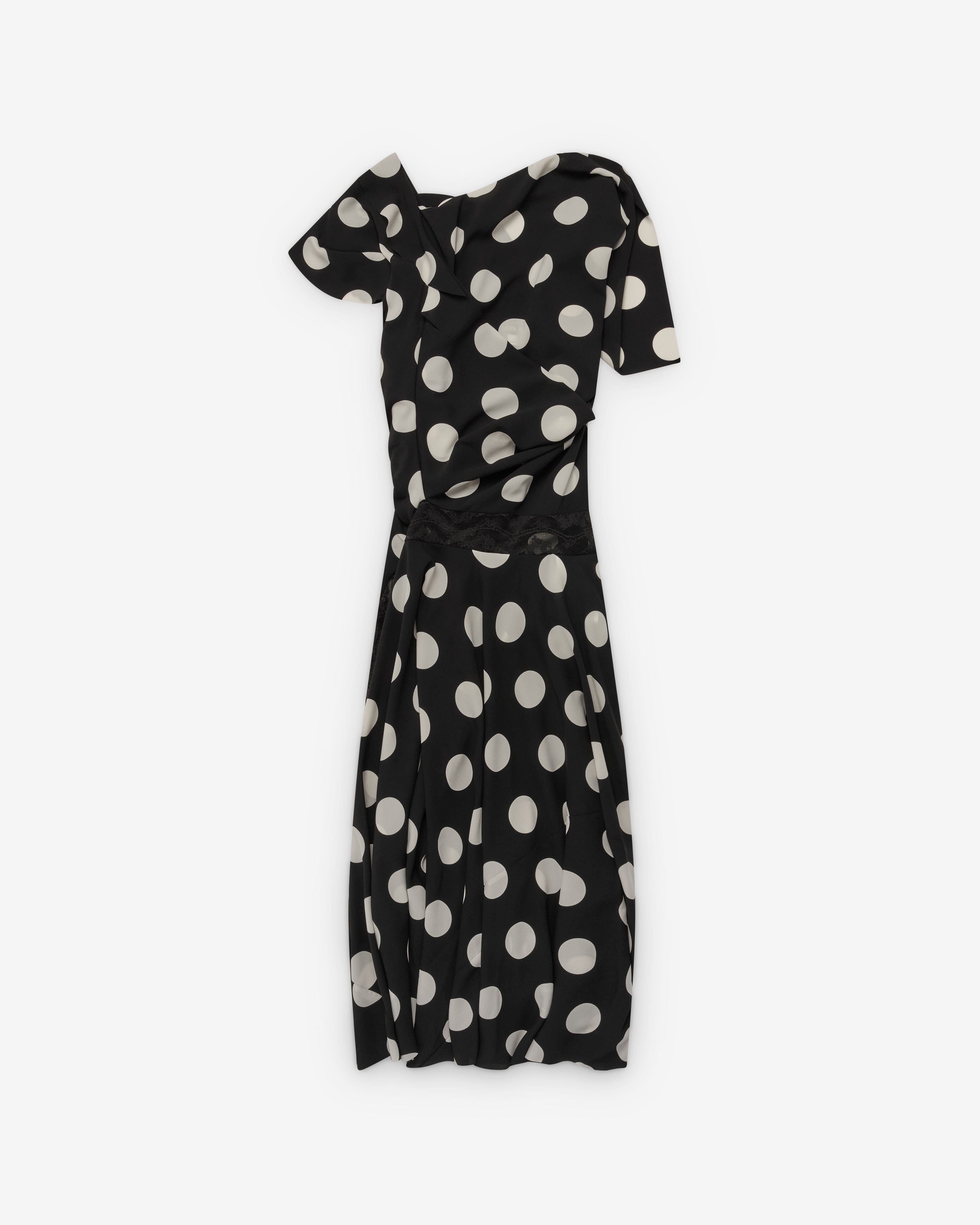Junya Watanabe: Women's Polka Dot Maxi Dress (Black/White) | DSMNY E-SHOP